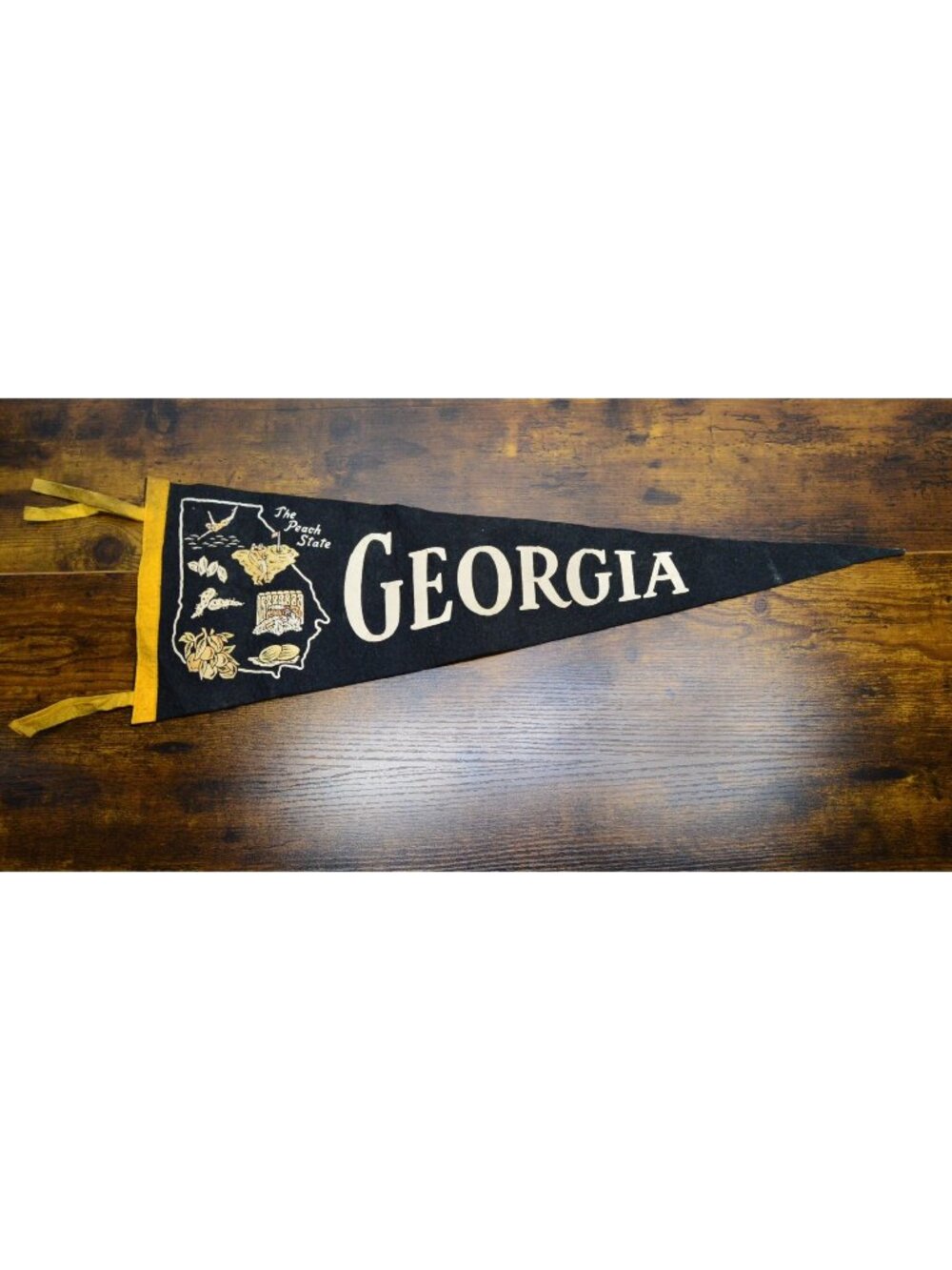 Vintage Georgia State pennant collectible 25.5 inches